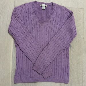 Fairway & Greene Lavender V-Neck Sweater